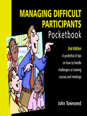 cover image of Managing Difficult Participants Pocketbook